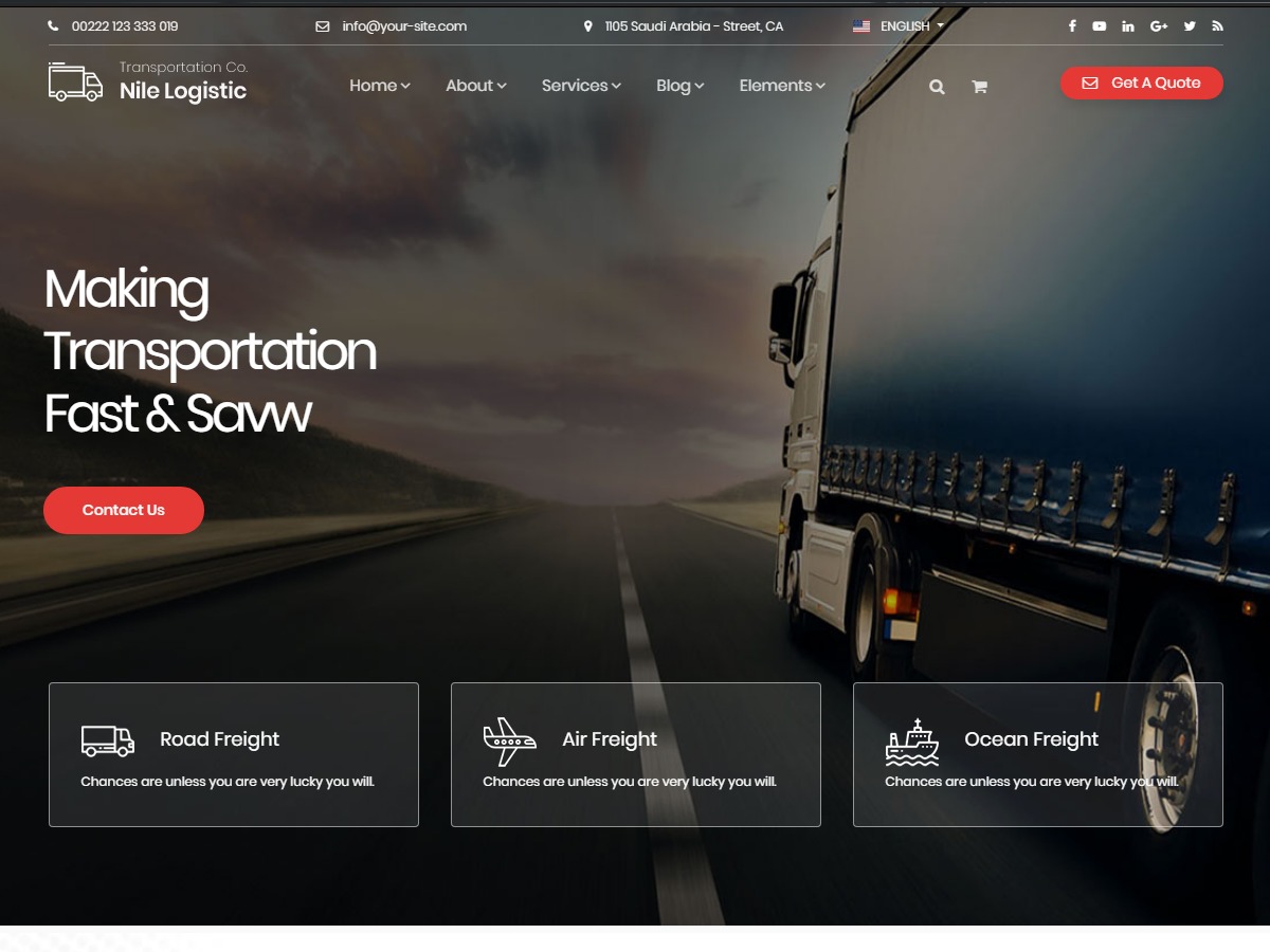 Theme WordPress NileLogistics