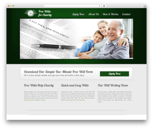Theme WordPress Wills - freewills4charity.co.uk