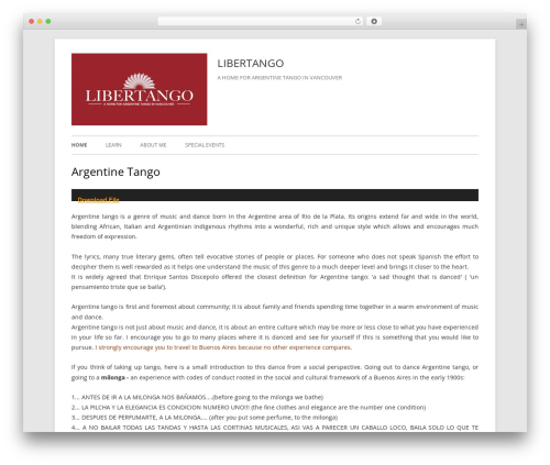 Tiny Forge top WordPress theme - libertango.ca