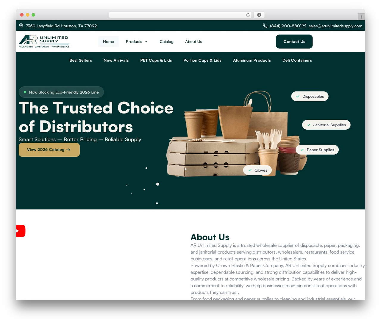 Hello Elementor WordPress theme - www.arunlimitedsupply.com