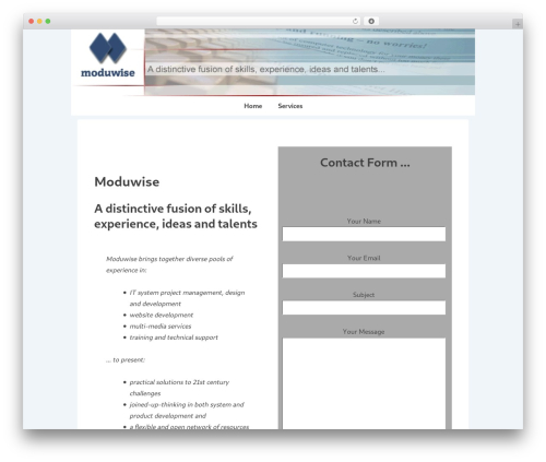 Responsive WordPress theme design - moduwise.co.uk