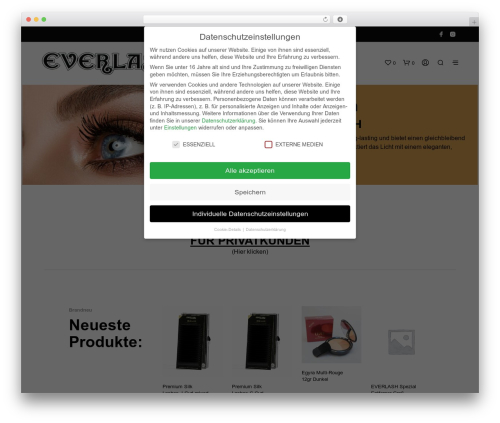 Shopkeeper theme WordPress - everlash.de