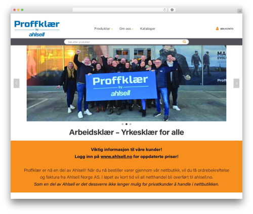 Storefront free WordPress theme - proffklaer.no