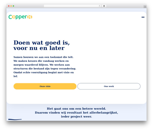 Stuurlui Low-code WordPress theme - copper8.com