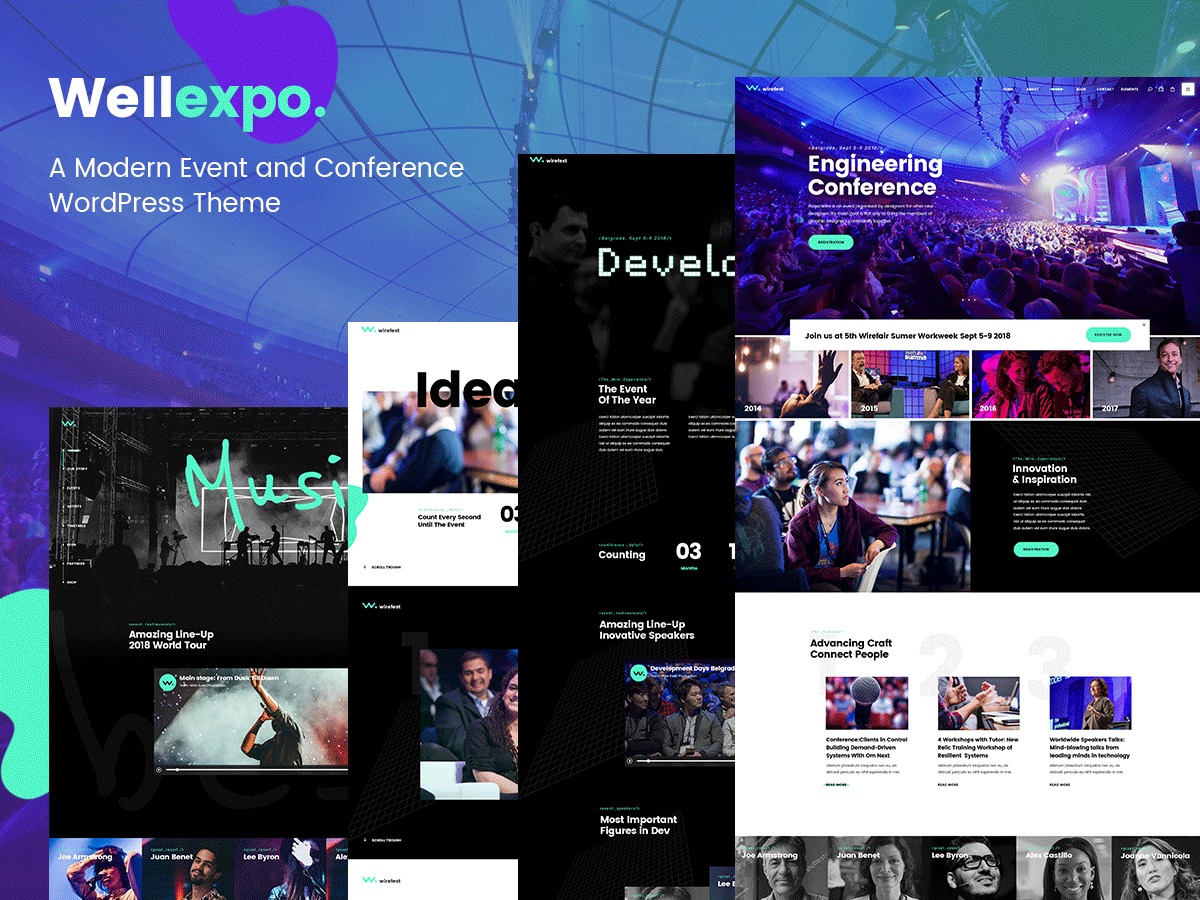 WellExpo WordPress theme design