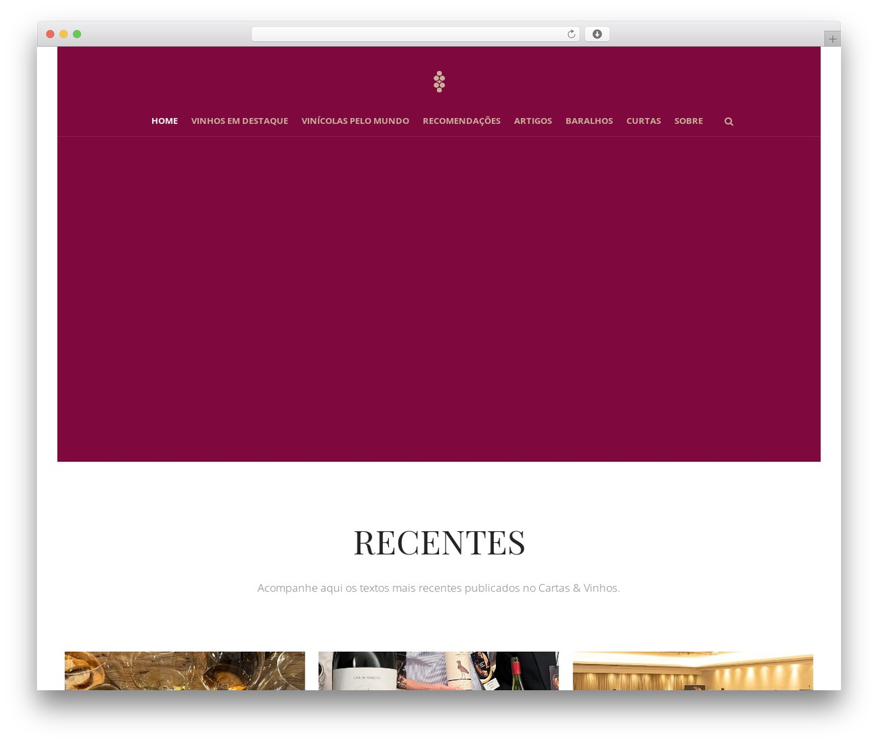 WordPress theme Create - cartasevinhos.com