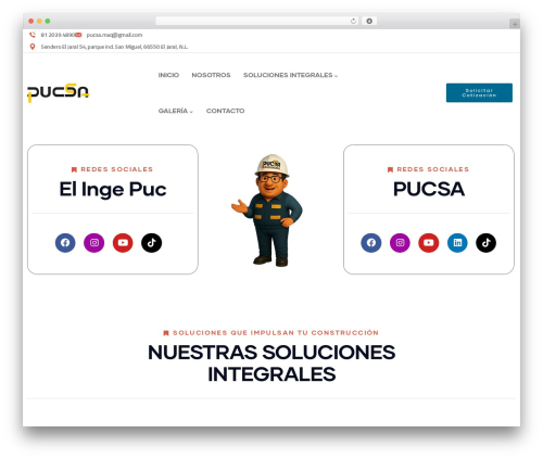 Constix WordPress theme - pucsa-maquinaria.com