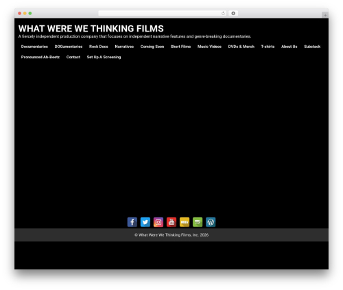 Creative Lite top WordPress theme - whatwerewethinkingfilms.com