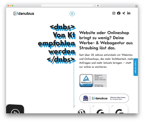 Danubius Wordpress Theme WordPress ecommerce theme - danubius.de