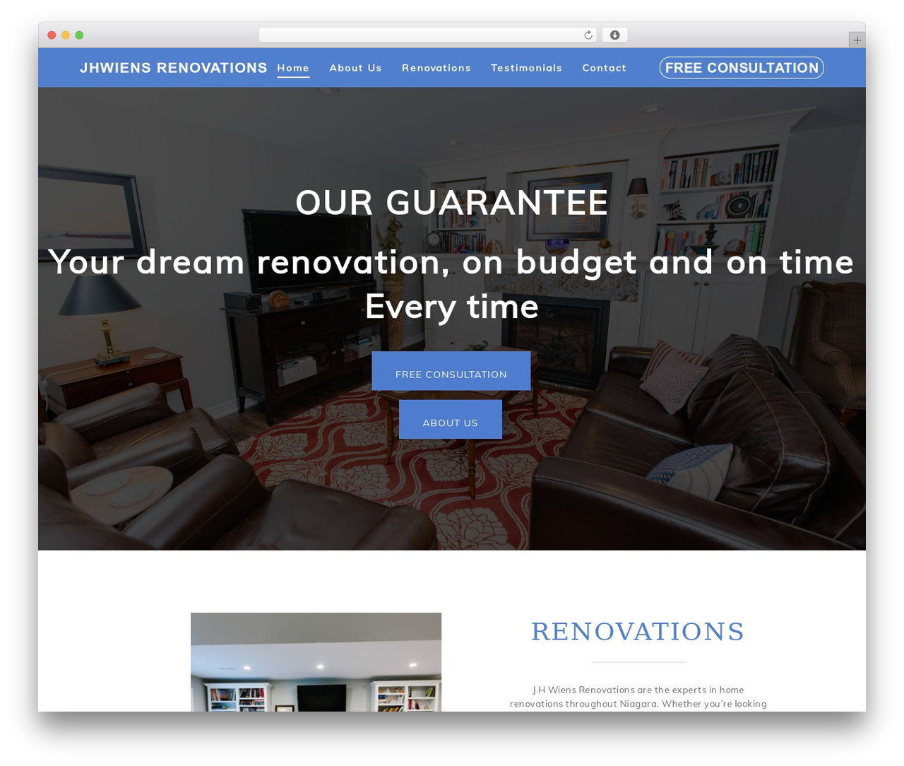 Hampton WordPress theme - jhwiensrenovations.com