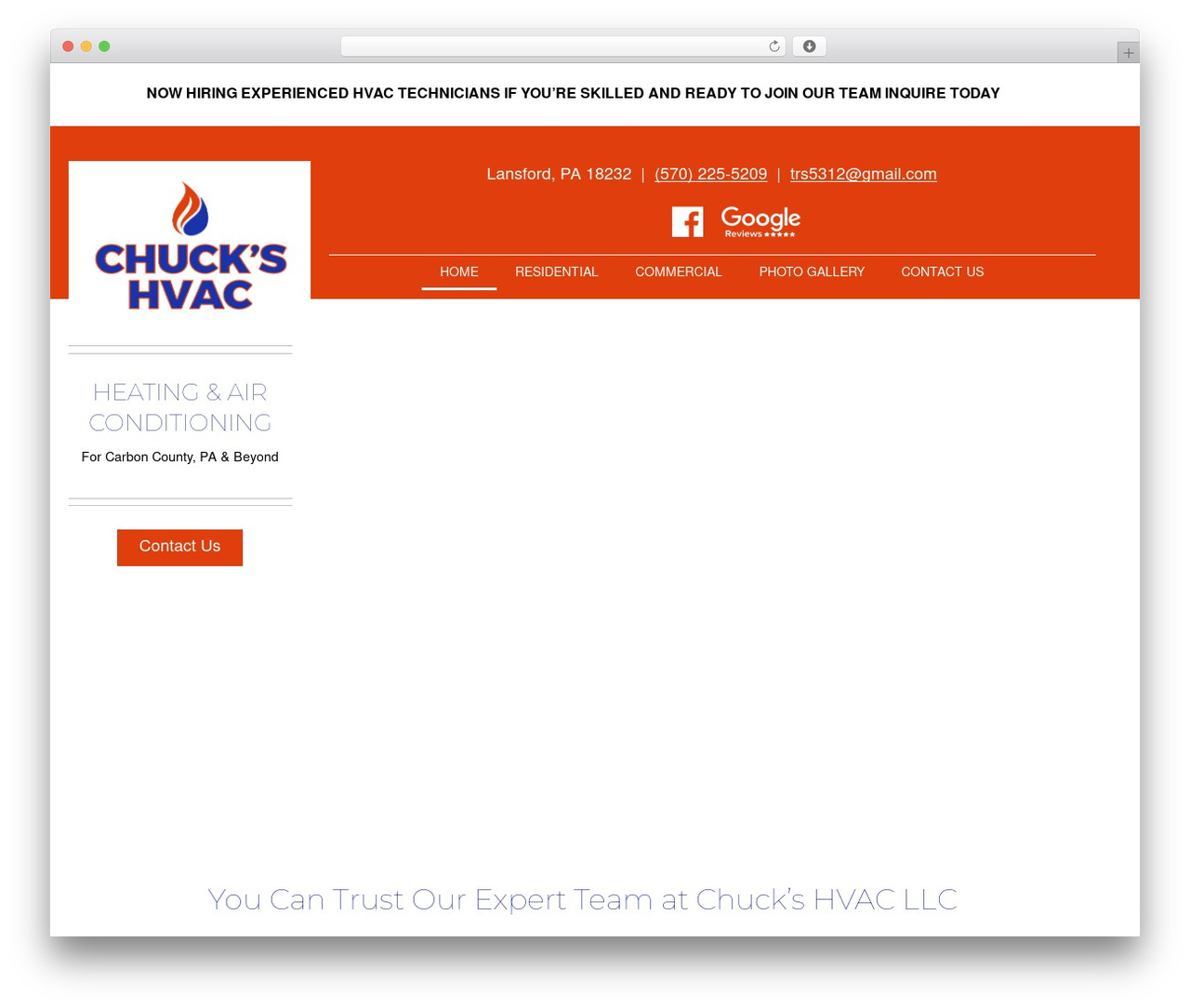HeadStart (EZ) WordPress website theme - chuckshvac.net