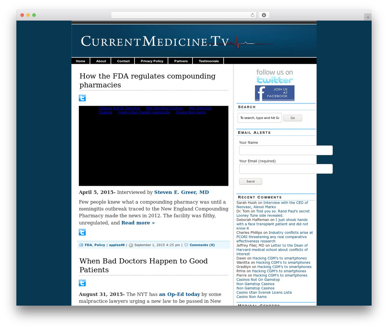 WordPress theme magicblue - currentmedicine.tv