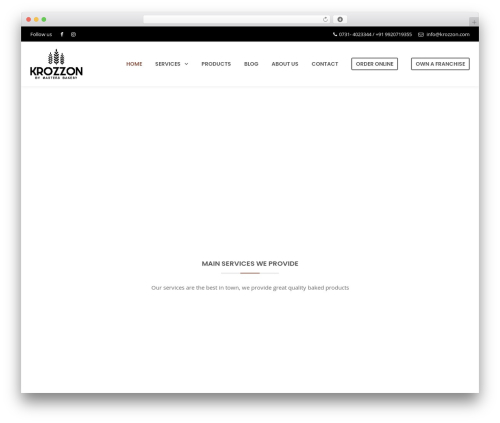 WordPress theme Bakery - krozzon.com