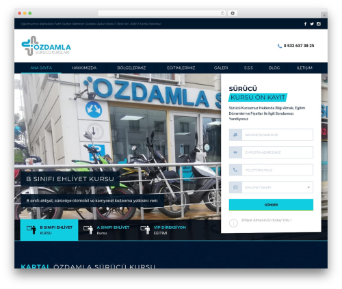 WordPress theme DrivingSchool - ozdamlakartal.com