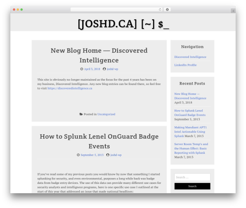 WordPress theme X Blog - joshd.ca WordPress theme X Blog - joshd.ca