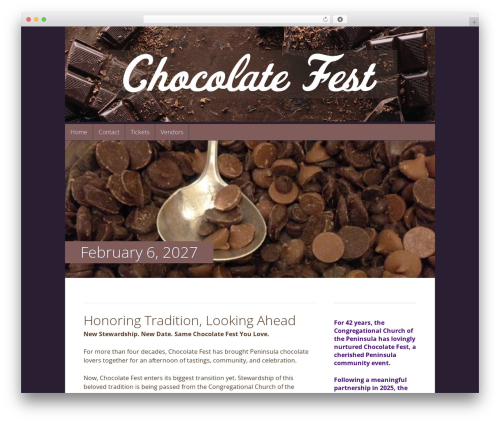 Simple contact info WordPress plugin - chocolatefestofbelmont.org