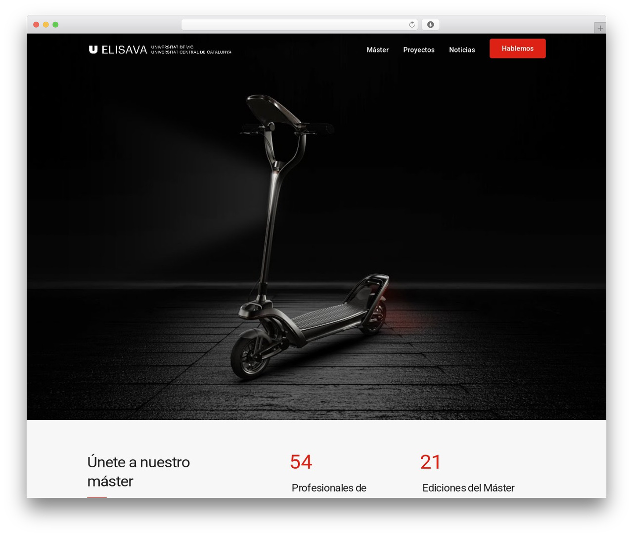 LeadEngine WordPress website theme - masterproducto.elisava.net