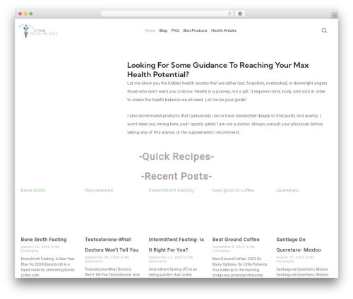 nutritius WordPress theme - rythehealthguy.com