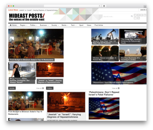 patterns WordPress website theme - mideastposts.com
