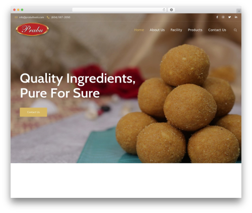 WebGatha WordPress theme - prabufoods.com