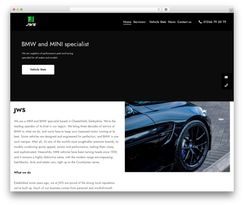 WordPress theme Pitstop - jwsmotor.works