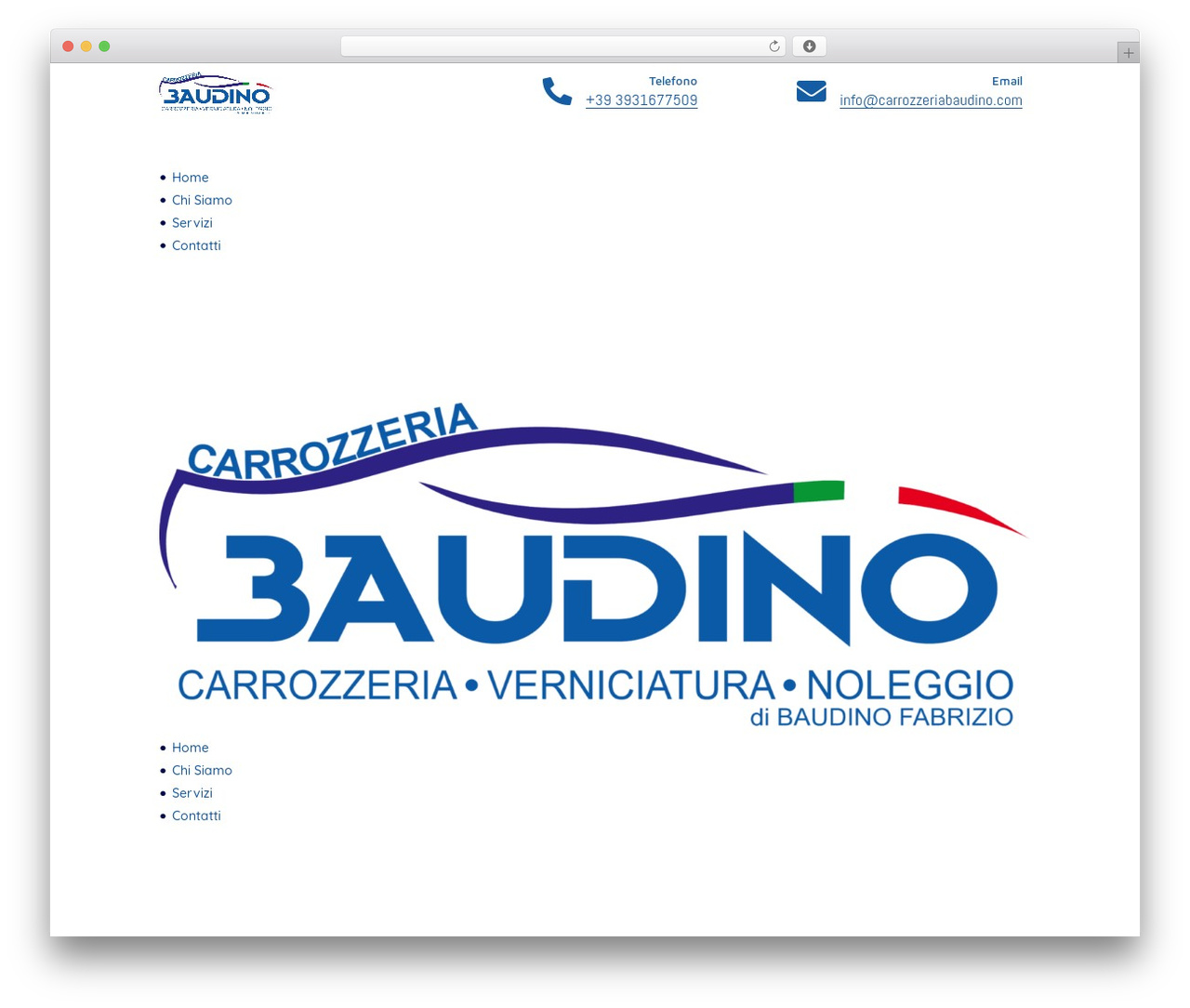 WordPress theme Divi - carrozzeriabaudino.com