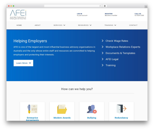 AFEI theme WordPress - afei.org.au