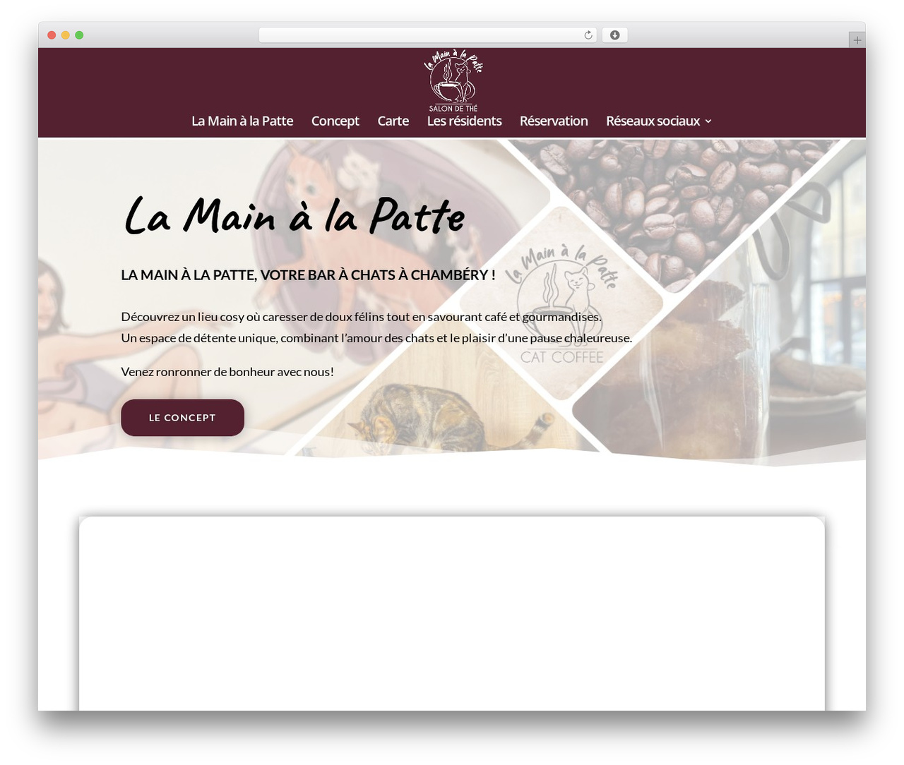 Divi WordPress theme - lamainalapatte.coffee