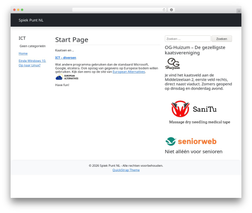 QuickStrap WP theme - spiek.nl