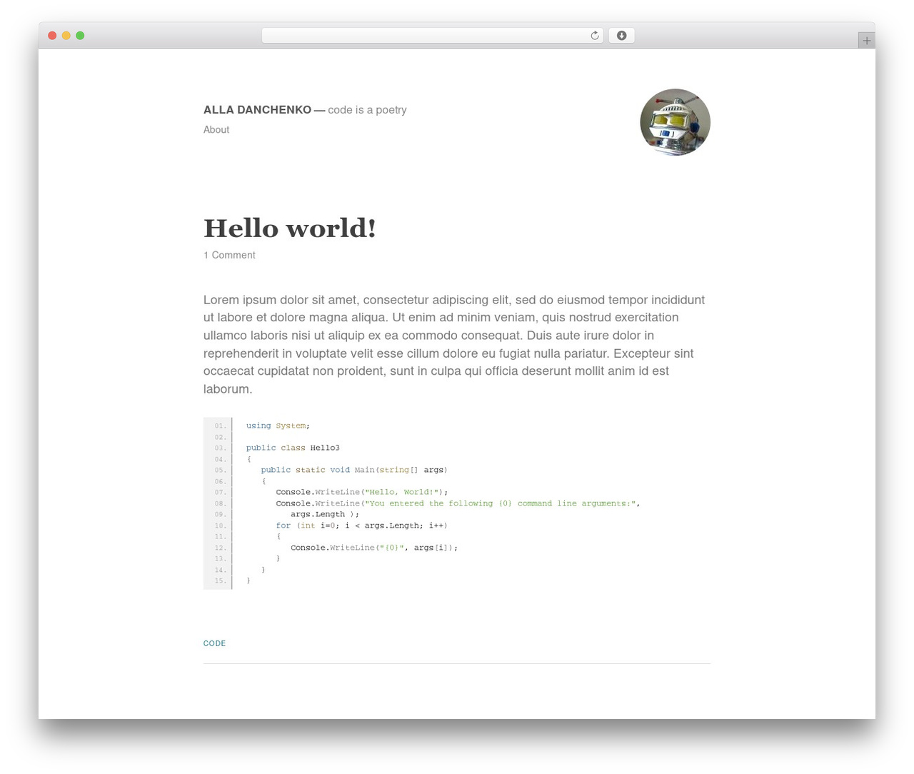 Less WordPress theme - alladanchenko.net Less WordPress theme - alladanchenko.net