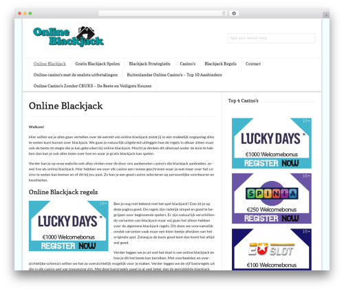 Lightly WordPress theme - onlineblackjack.blue