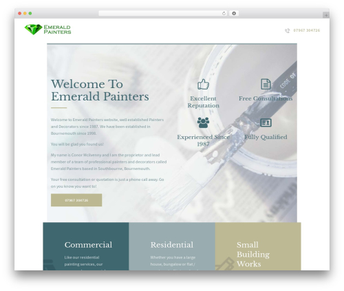ProRange WordPress theme - emeraldpainters.co.uk