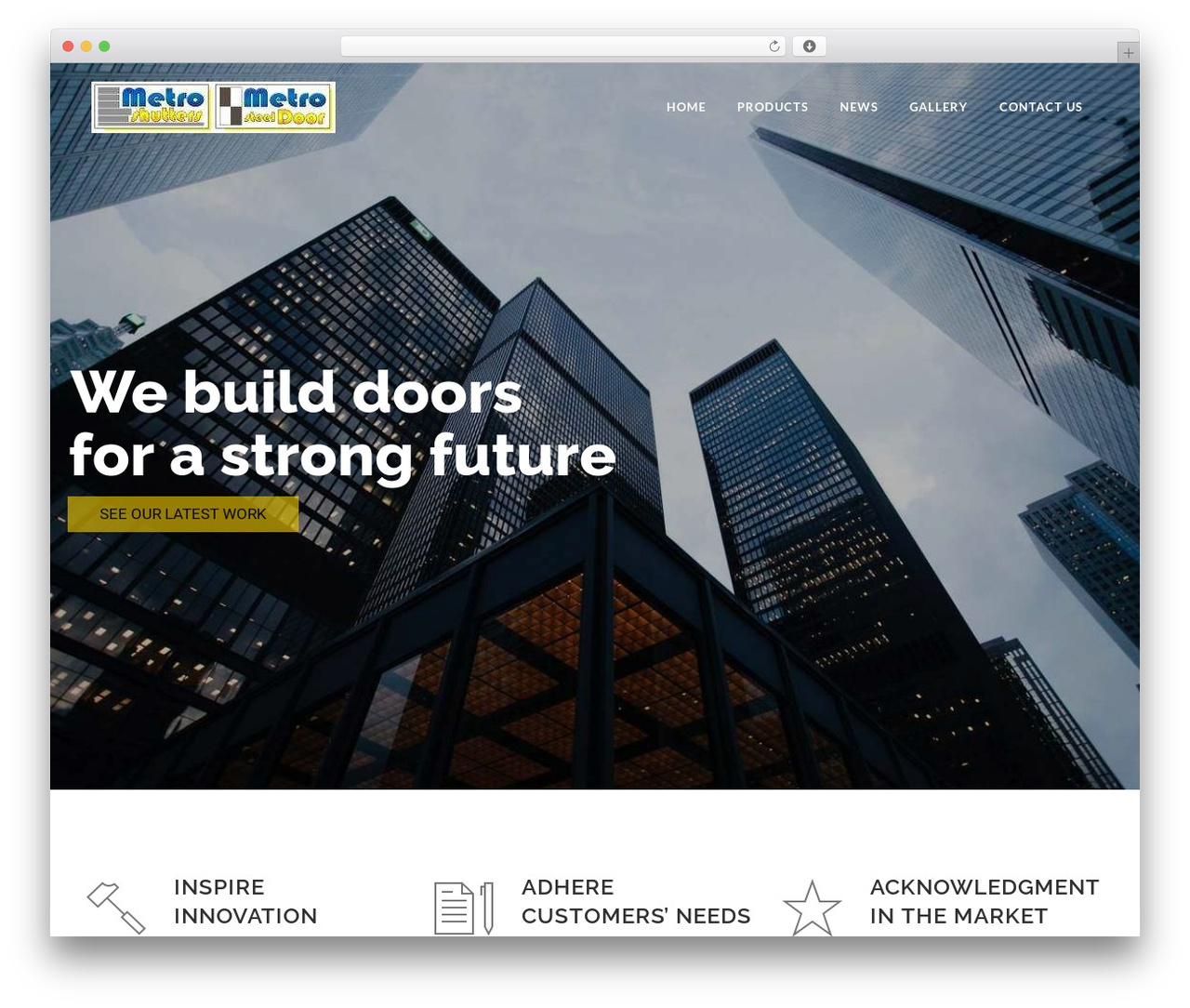 WordPress theme Bridge - metrotechsteel.com