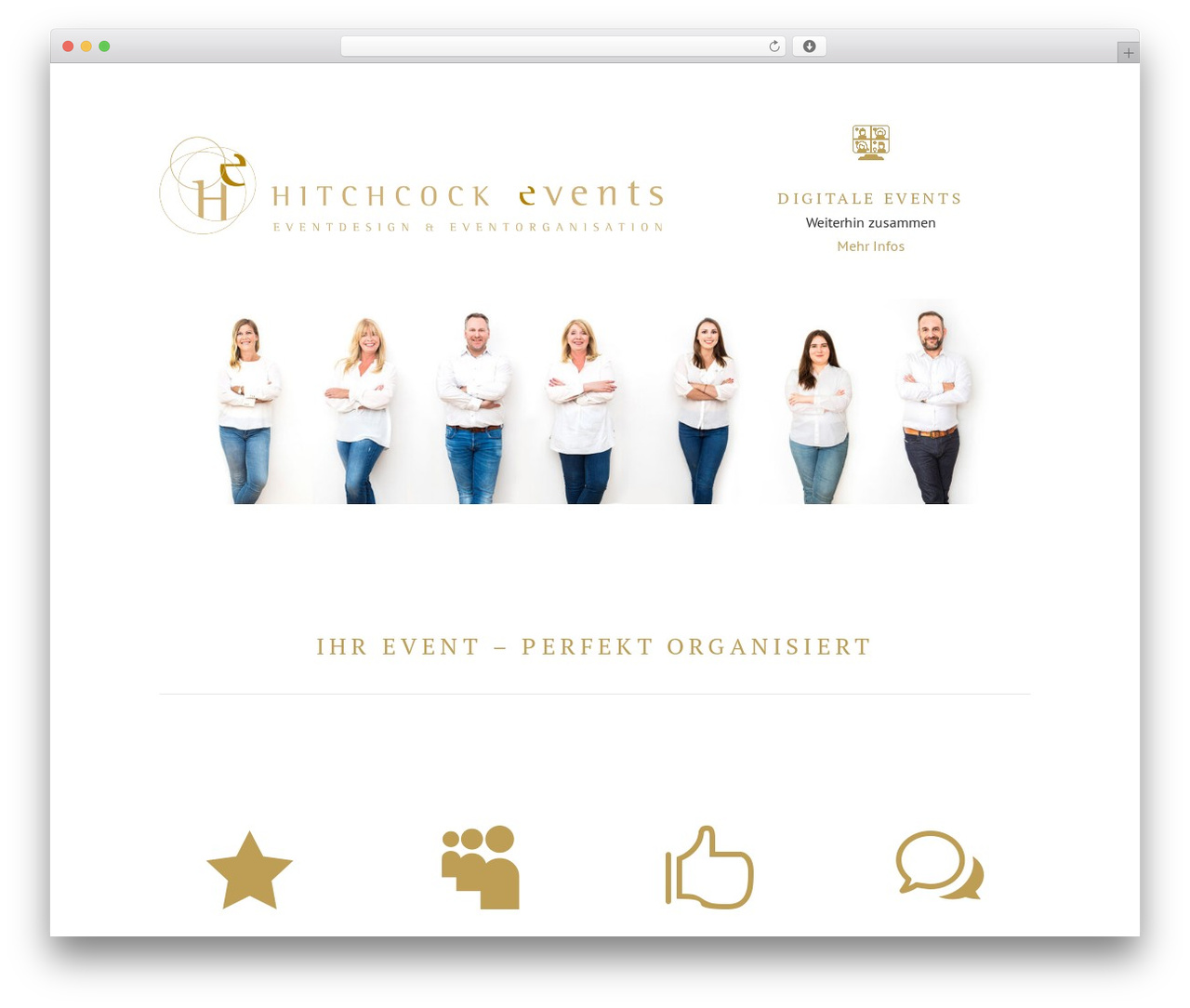 Divi theme WordPress - hitchcockevents.com