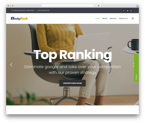 EasyWeb WordPress theme - dailylinksg.com
