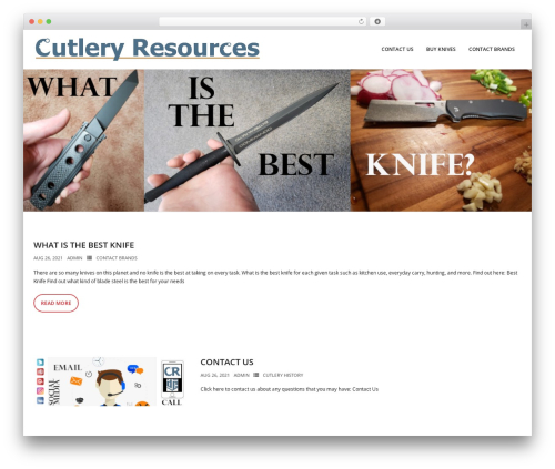 Renden free WordPress theme - cutleryresources.com