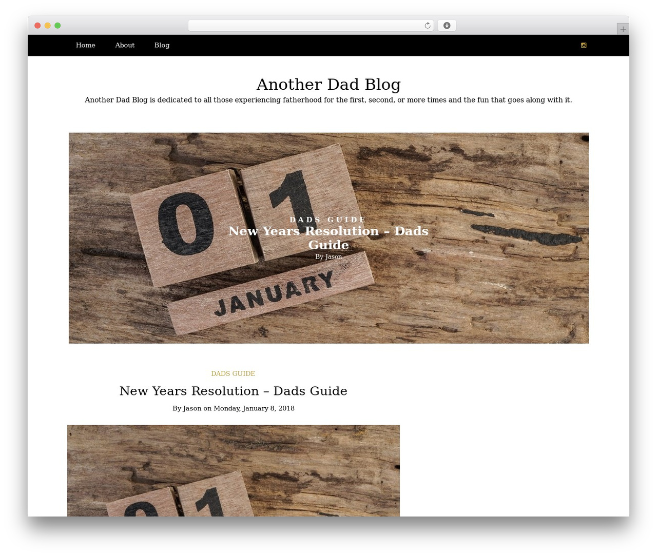 Writee WP theme - anotherdadblog.com