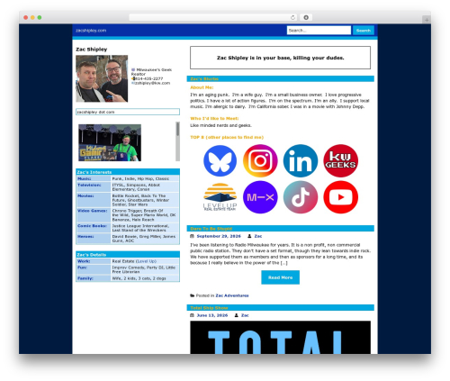 YourSpace WordPress theme - zacshipley.com