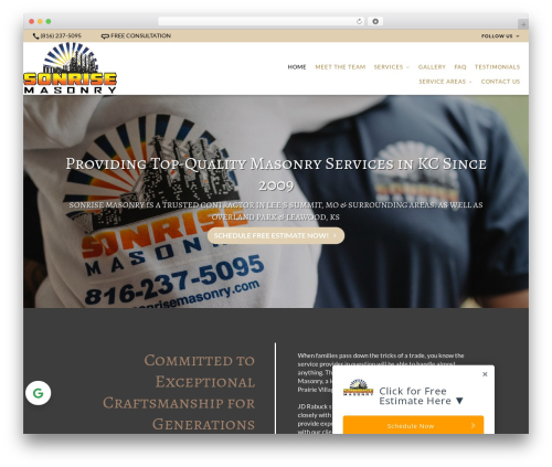 WordPress theme Beacon Theme - sonrisemasonry.com