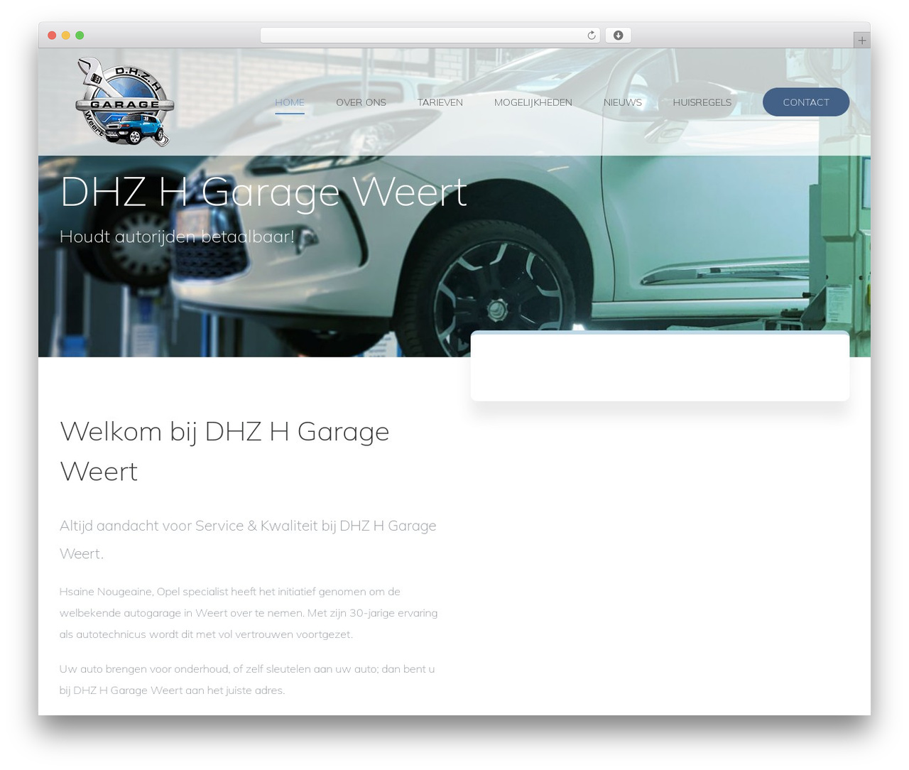 Avada WordPress theme - dhz-h-garageweert.nl