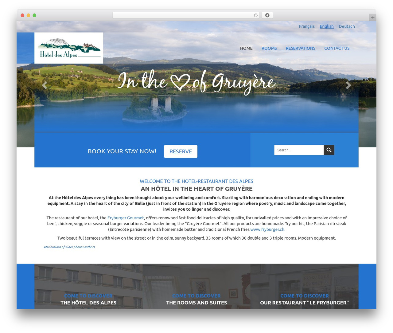 Bootstarp Child theme WordPress - hoteldesalpesbulle.ch