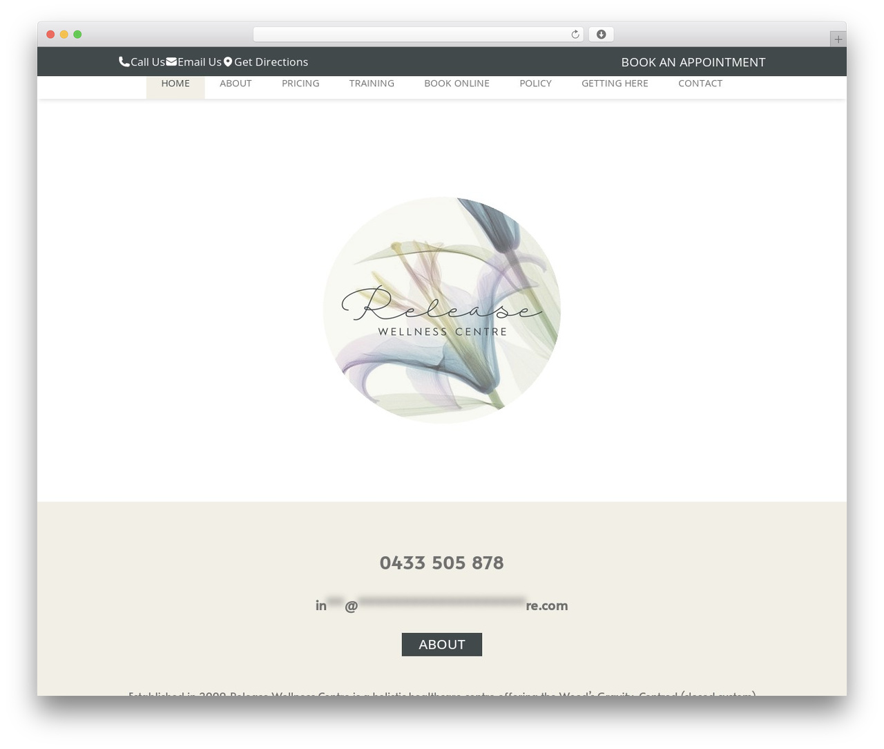 Release Wellness Centre WP theme - releasewellnesscentre.com