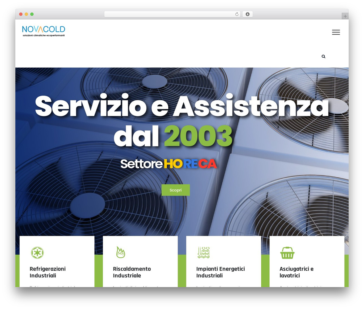 Shiftler WordPress theme - novacold.it