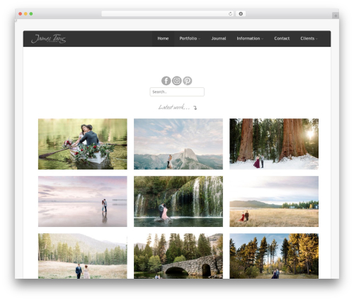 WordPress website theme Asteria Lite - jamestangphotography.com