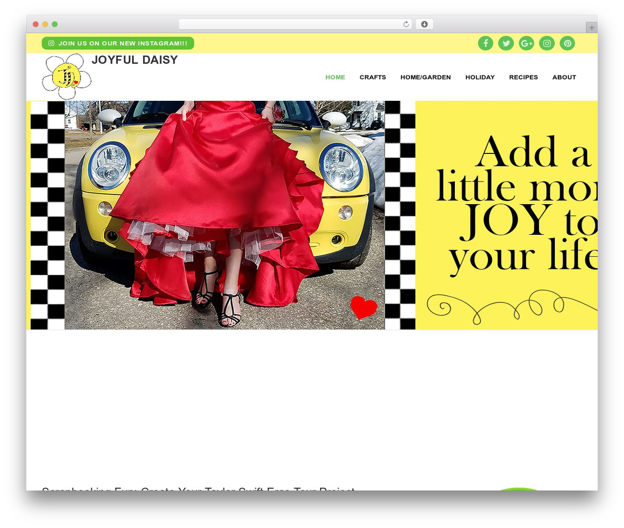 WordPress theme Customify - joyfuldaisy.com WordPress theme Customify - joyfuldaisy.com