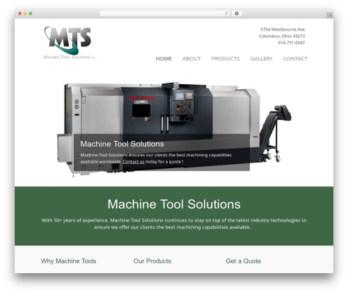 Machine Tools best WordPress theme - mtsincoh.com