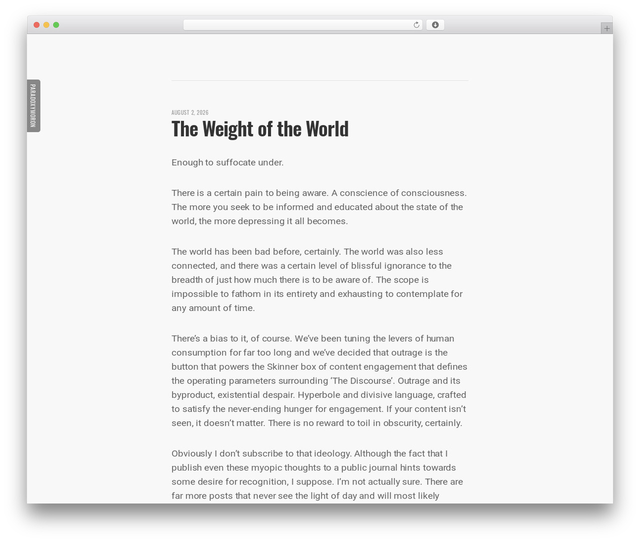 Theme WordPress Clutterless - paradoxymoron.net Theme WordPress Clutterless - paradoxymoron.net