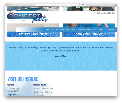 Build Web WordPress theme - conceptpools.com.au