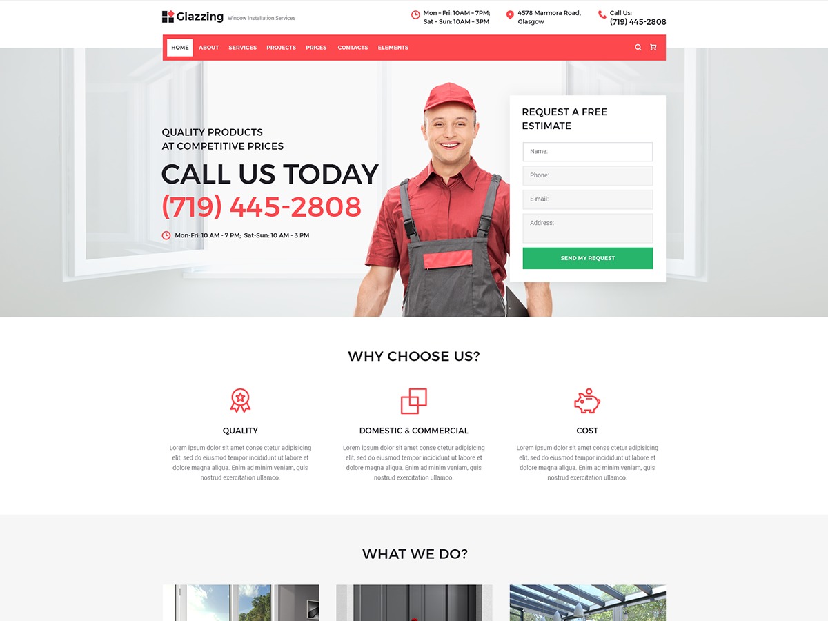 Glazzing WordPress website theme by Jetimpex