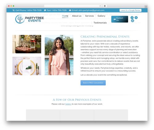 WordPress theme Partytree - partytree.events